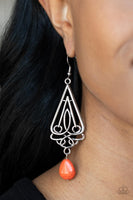 Paparazzi Transcendent Trendsetter - Orange Earring