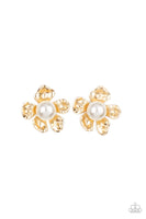 Apple Blossom Pearls - Gold Earring