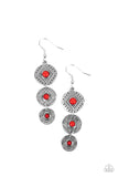 Paparazzi Totem Temptress - Red Earring