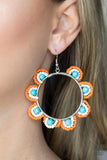 Paparazzi Groovy Gardens - Blue Earrings