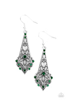 Paparazzi Casablanca Charisma - Green Earrings