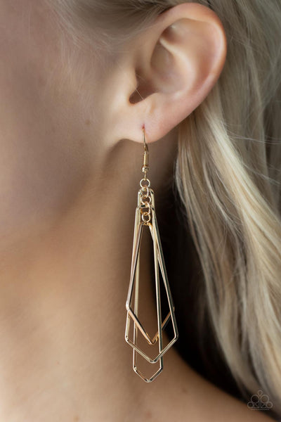 Shape Shifting Shimmer - Gold Earring