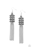 Paparazzi Tasteful Tassel - Silver Earrings