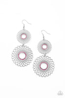 Paparazzi Regal Roulette - Pink Earrings