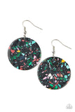 Tenaciously Terrazzo - Black Earring