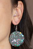 Tenaciously Terrazzo - Black Earring