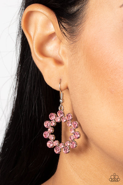 Paparazzi Champagne Bubbles - Pink Earring