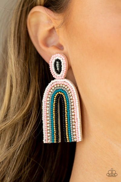 Paparazzi Rainbow Remedy - Multi Earring (Pink)