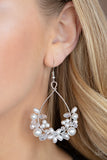 Paparazzi Marina Banquet - White Earrings