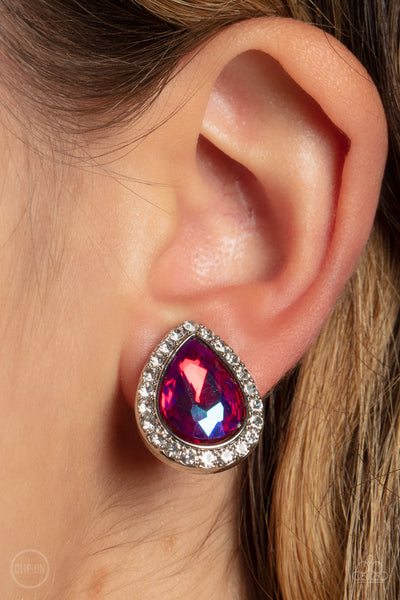 Paparazzi Cosmic Castles - Pink Earring