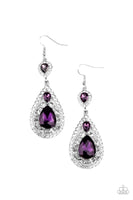 Paparazzi Posh Pageantry - Purple Earrings