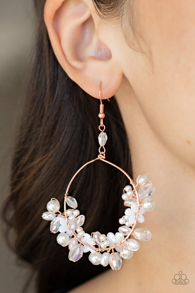 Paparazzi Floating Gardens - Copper Earrings