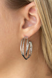 Paparazzi City Contour - Silver Earrings