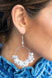 Paparazzi Floating Gardens - White Earrings