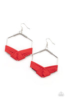 Suede Solstice - Red Earring