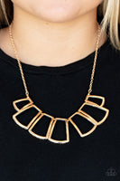 Full-Fledged Framed - Gold Necklace