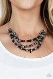 Placid Pebbles - Black Necklace