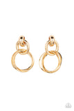 Paparazzi Dynamically Linked - Gold Earrings