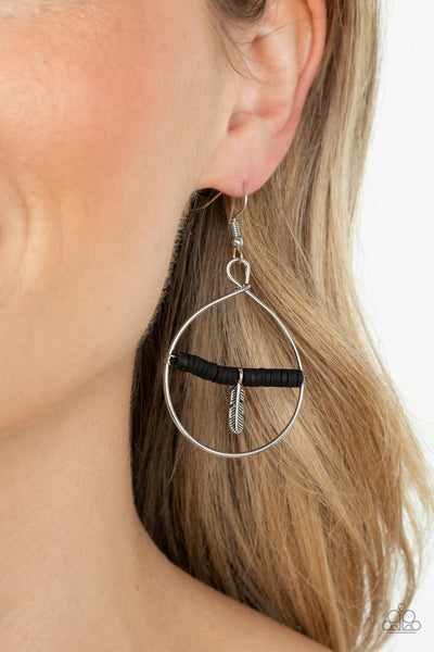 Free Bird Freedom - Black Earring