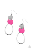 Retro Reception - Pink Earring