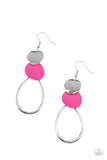 Retro Reception - Pink Earring