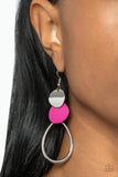 Retro Reception - Pink Earring