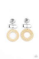 Paparazzi Woven Whimsicality - White Earring