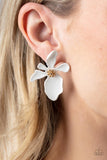 Paparazzi Hawaiian Heiress - White Earrings