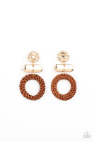 Paparazzi Woven Whimsicality - Gold Earrings