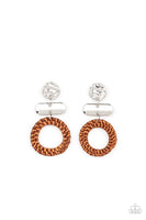 Woven Whimsicality - Brown Earring