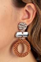 Woven Whimsicality - Brown Earring