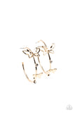 Paparazzi Full Out Flutter - Gold Earring