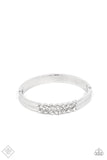 Paparazzi Doubled Down Dazzle - White Bracelet