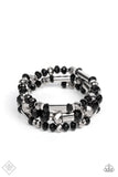 Paparazzi Dynamic Dazzle - Black Bracelet