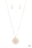 Paparazzi Botanical Bling - Rose Gold Necklace