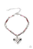 Paparazzi Sweetheart Secrets - Pink Bracelet