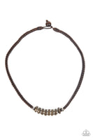 Paparazzi Primitive Prize - Brown Necklace