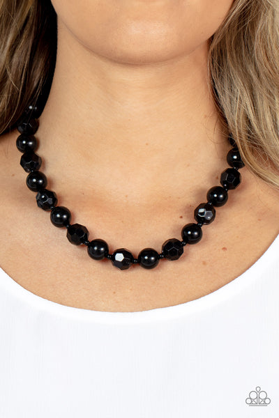 Paparazzi Popping Promenade - Black Necklace