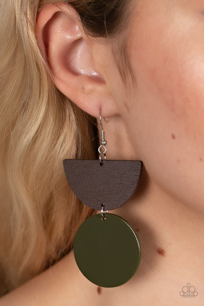 Paparazzi Beach Bistro - Green Earrings