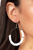 Paparazzi Loudly Layered - White Earrings