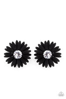 Paparazzi Sunshiny DAIS-y - Black Earrings