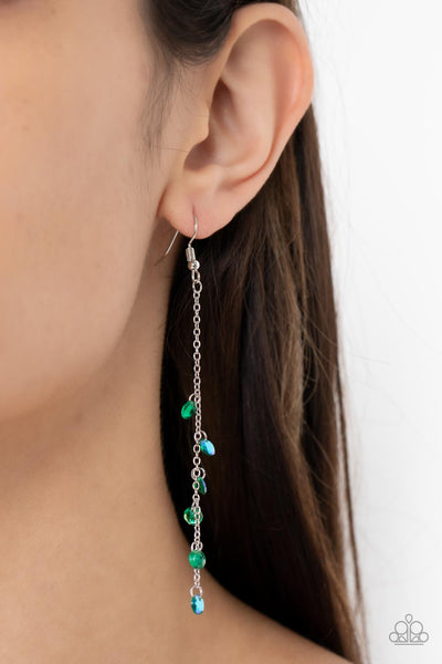 Paparazzi Extended Eloquence - Green Earring