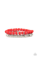 Paparazzi Catalina Marina - Red  Bracelet