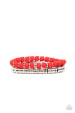 Paparazzi Catalina Marina - Red  Bracelet