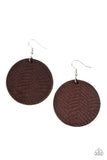 Leathery Loungewear - Brown Earring