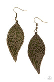 Paparazzi Leafy Luxury - Green Earrings