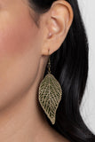 Paparazzi Leafy Luxury - Green Earrings