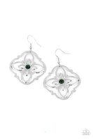 Paparazzi Treasure GROVE - Green Earrings