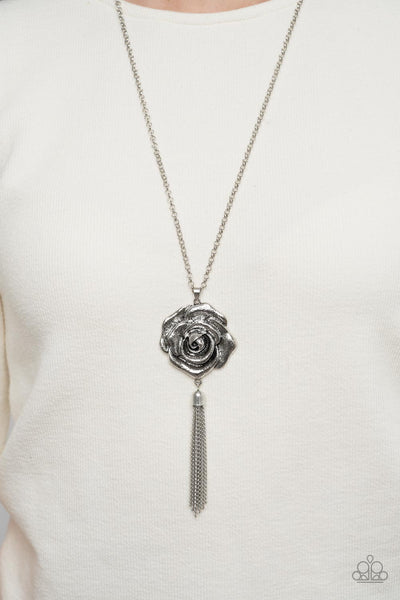 Paparazzi Rosy Redux - Silver Necklace