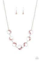 Paparazzi Blissfully Bubbly - Pink Necklace